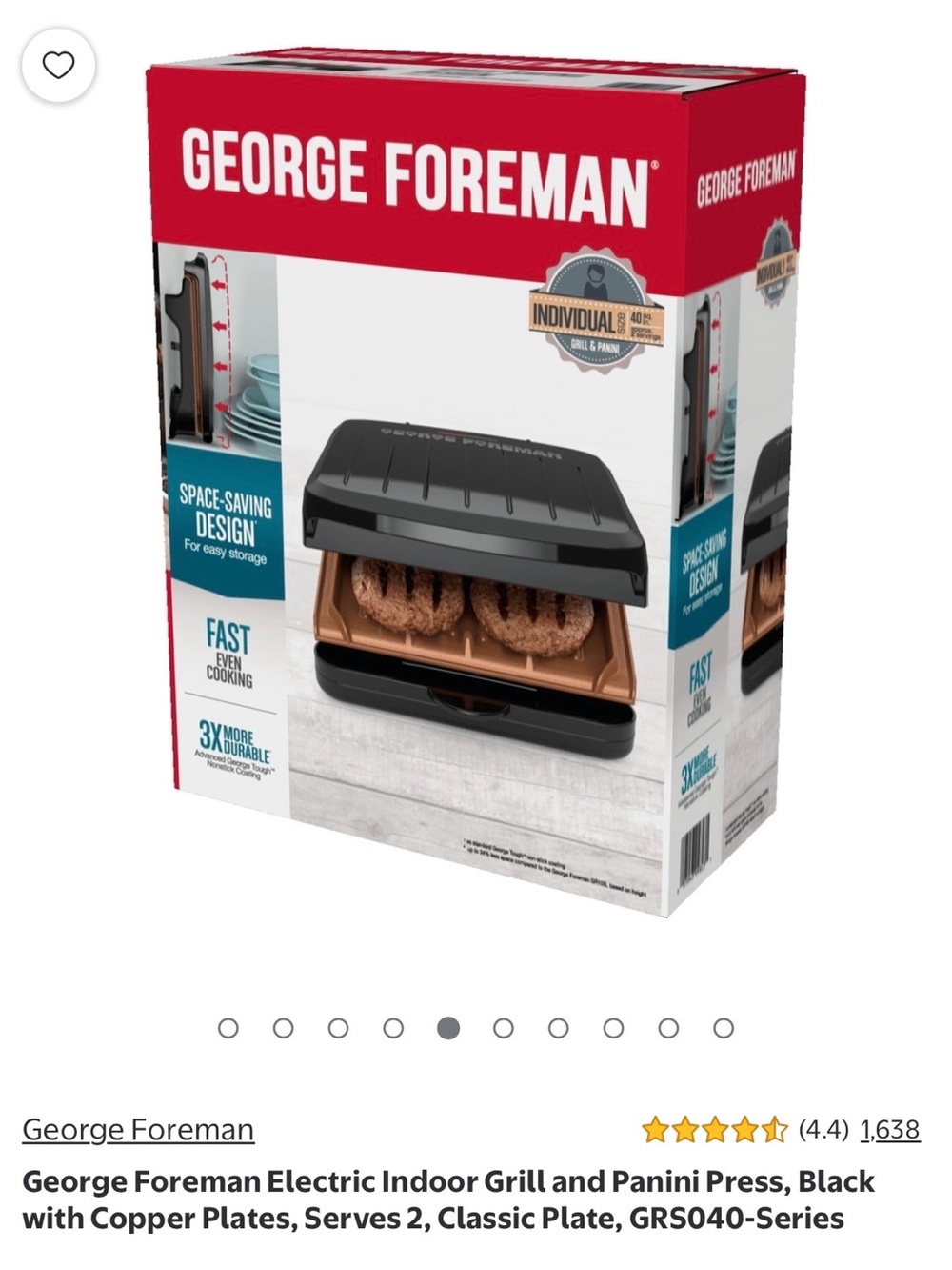 Nib George Forman slim panini press